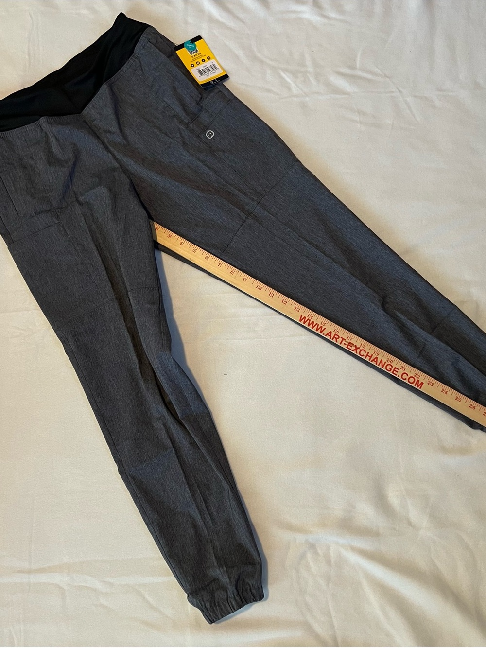 WonderWink Women's Gray Stretch Jogger Pants- Medium